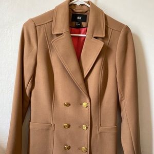 H&M Camel Beige Relaxed fit Blazer Size 4